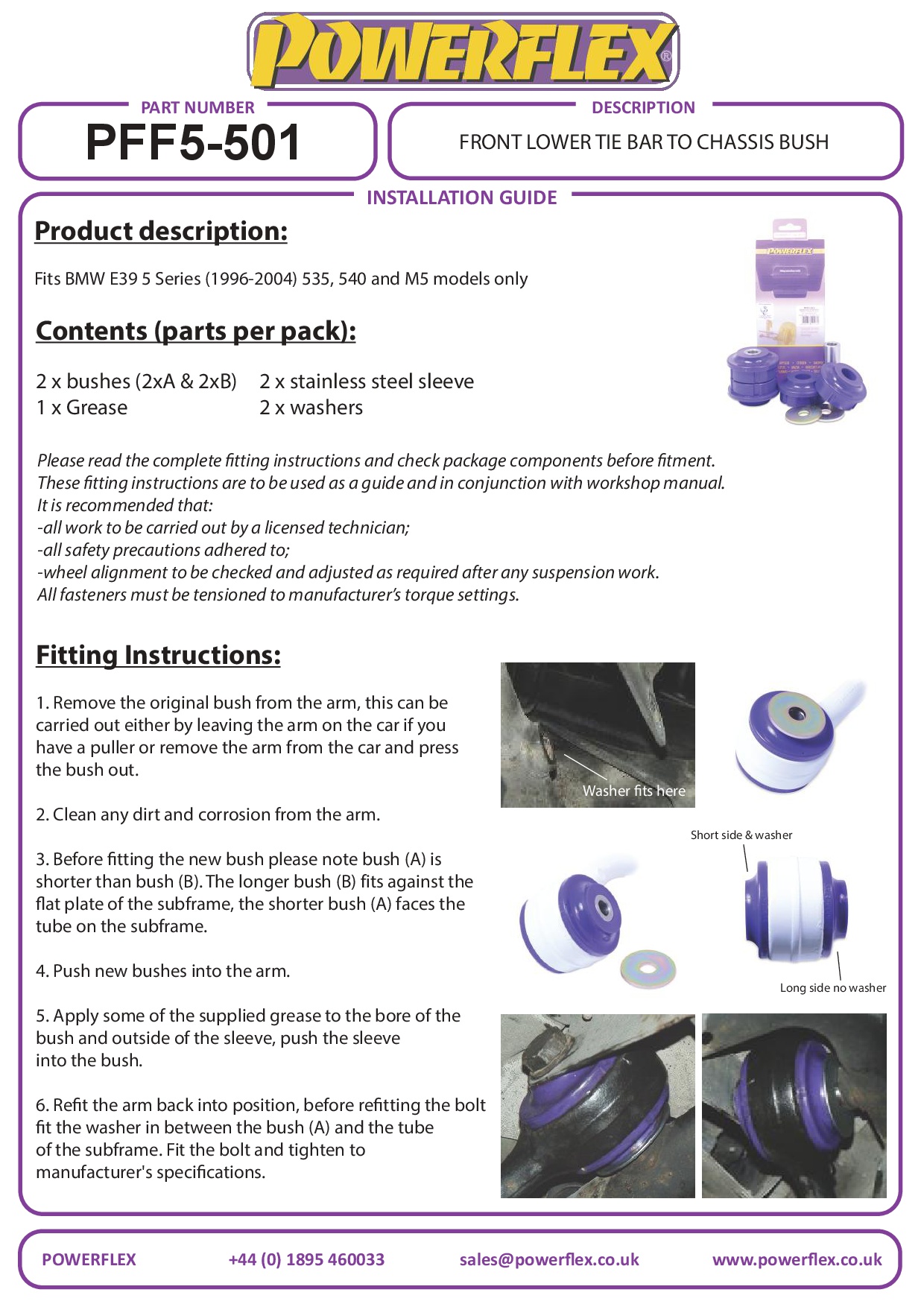 Front Lower Tie Bar To Chassis Bush 5 Series, heritage