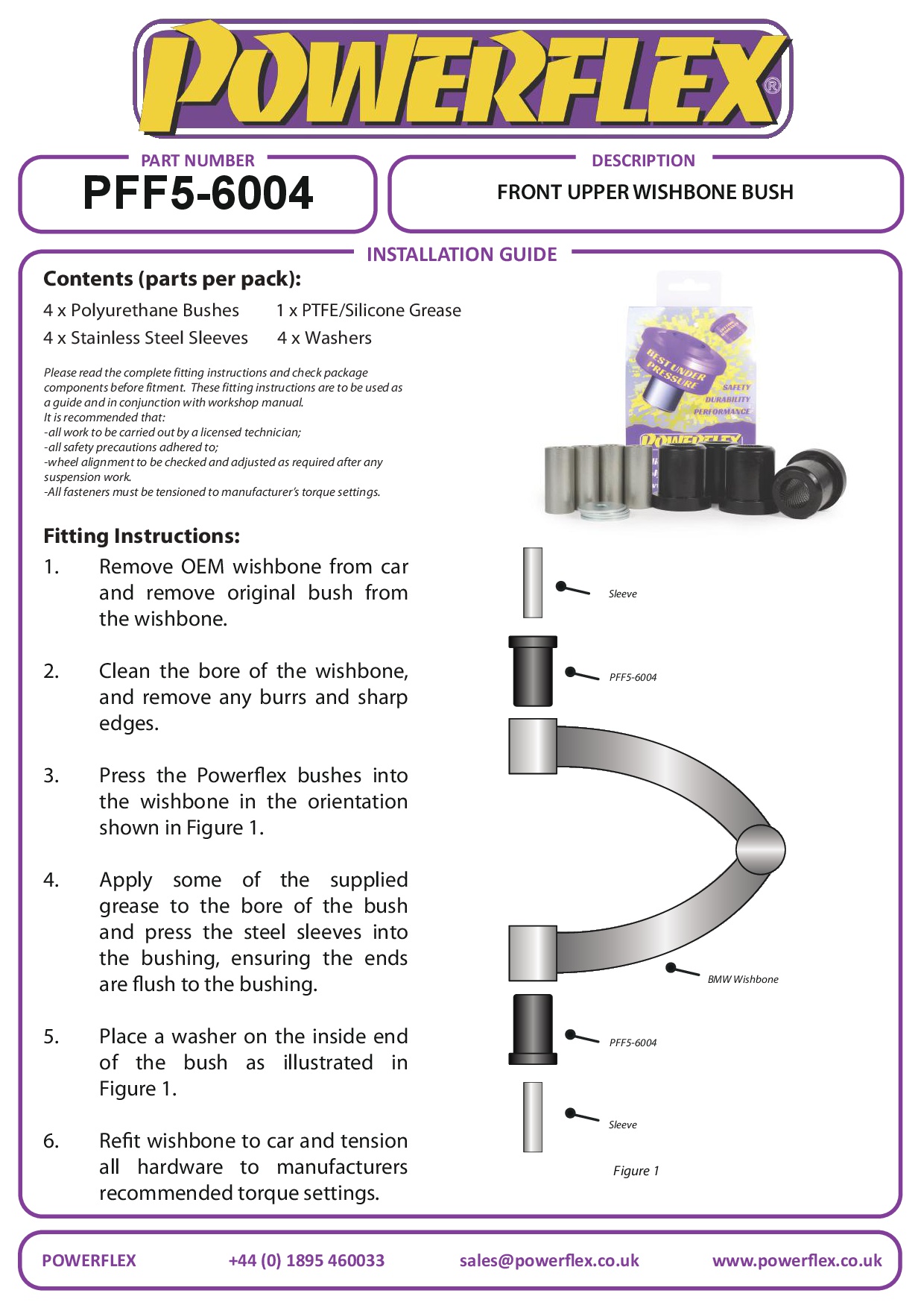 Front Upper Wishbone Bush 5 Series, 6 Series, 7 Series, i8, Ghost RR4, road