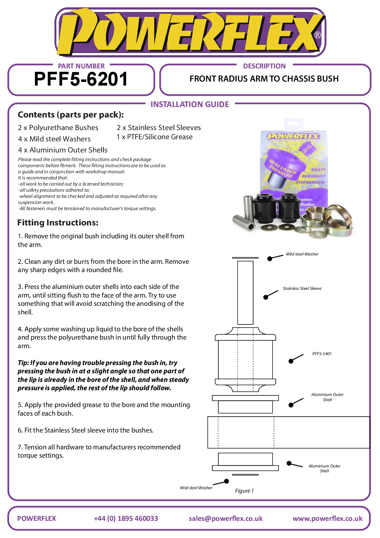 Front Radius Arm to Chassis Bush 5 Series, 6 Series, road