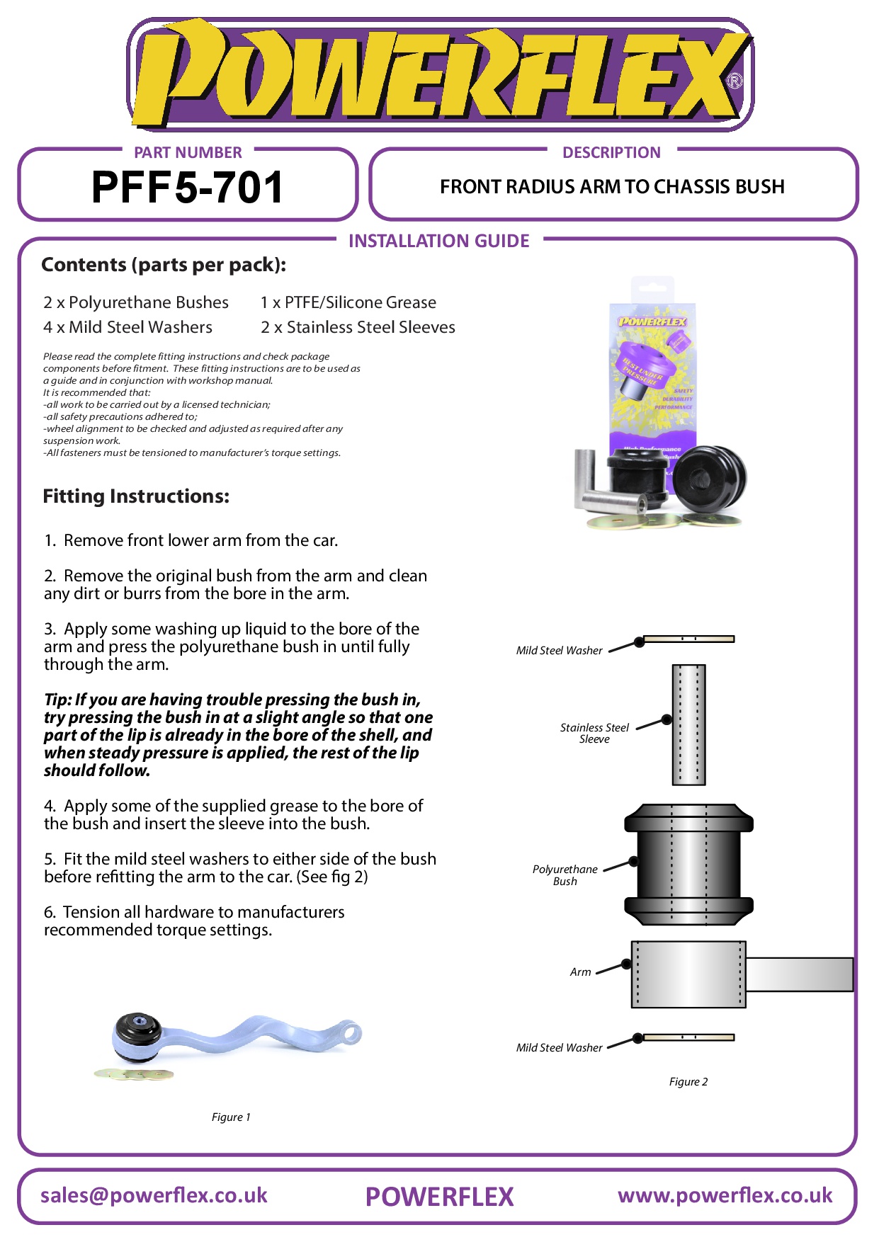 Front Radius Arm To Chassis Bush 5 Series, 6 Series, black