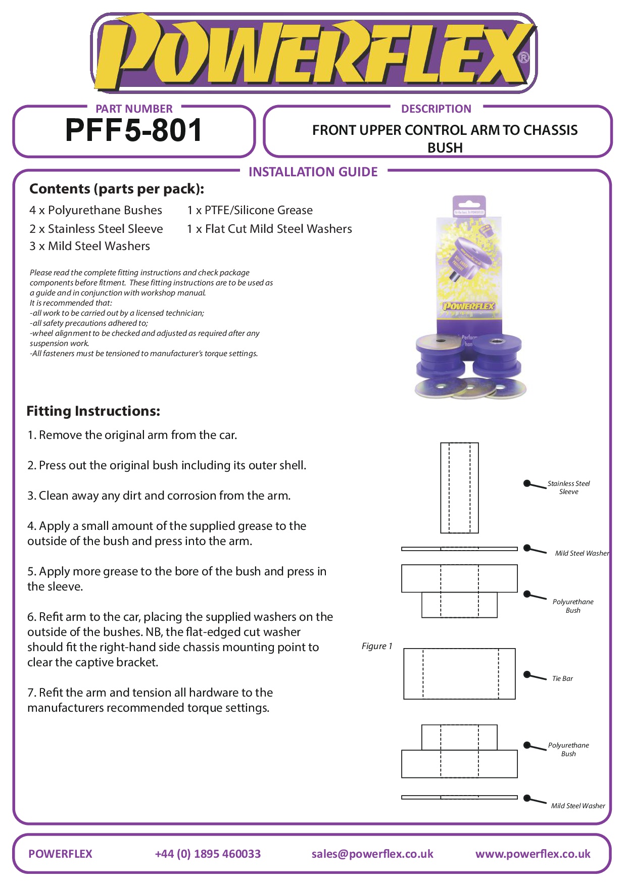 Front Upper Control Arm to Chassis Bush 5 Series, 6 Series, black