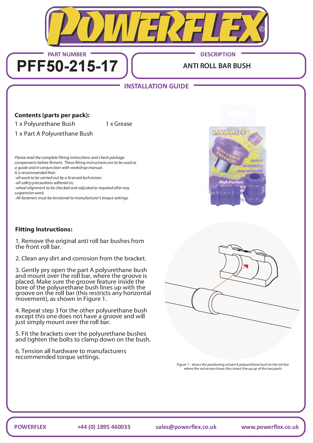Stabilisatorstangbus 17 mm 205 GTi, 309 inc GTI, black