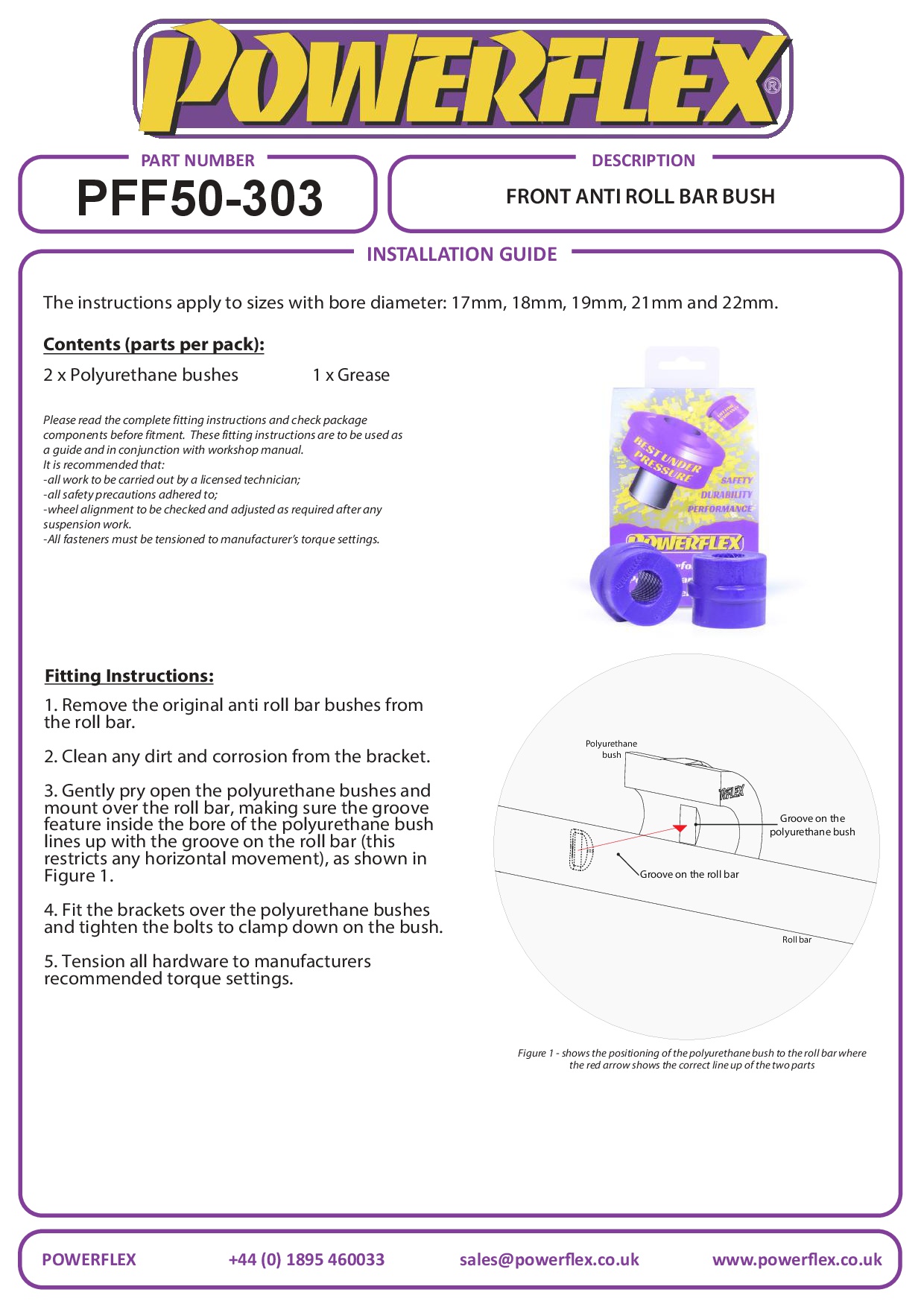 Front Anti Roll Bar Bush 19mm Xsara (2000-2005), ZX, 306, black