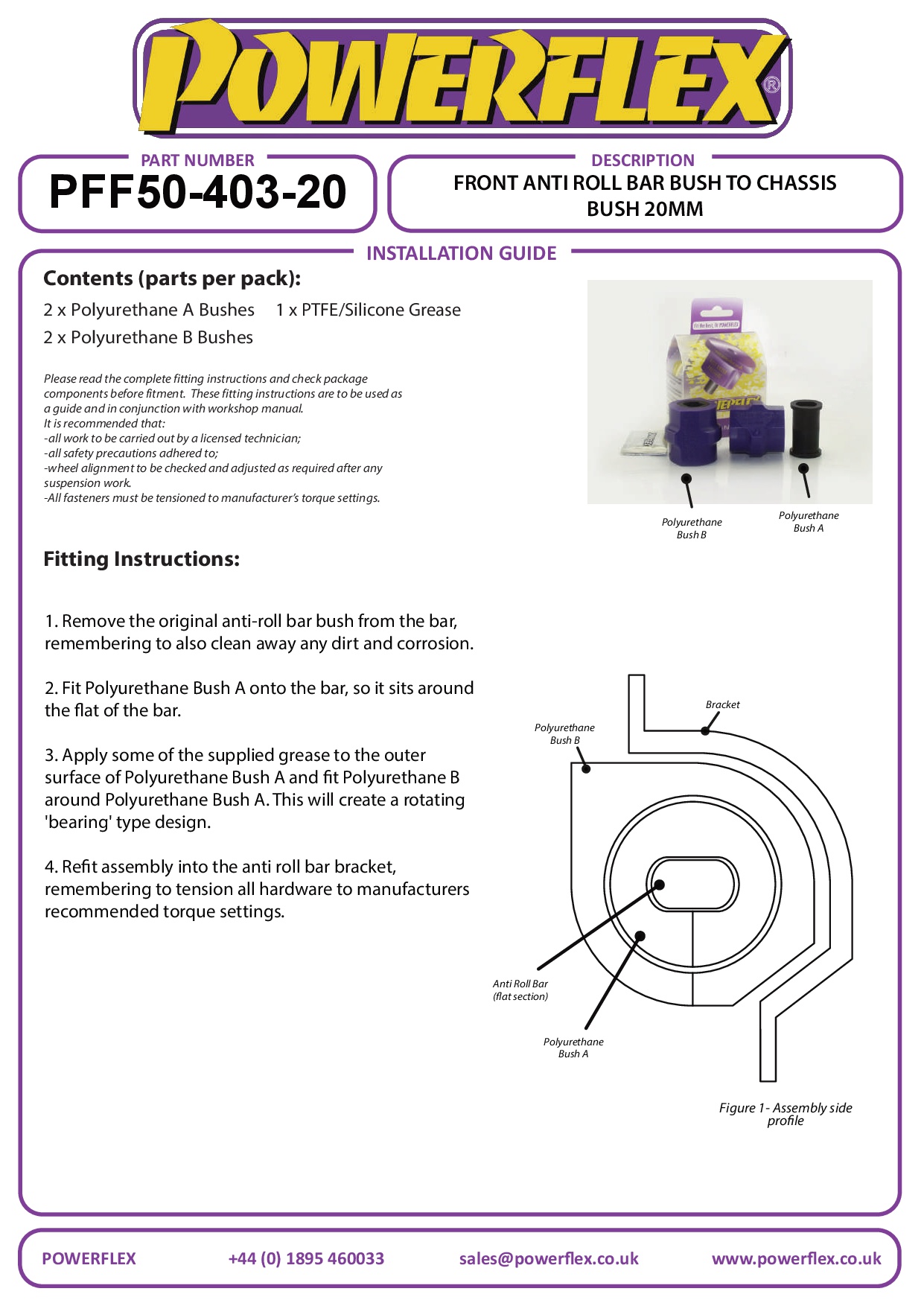 Voorste stabilisatorstangbus tot chassisbus 20 mm 206, black