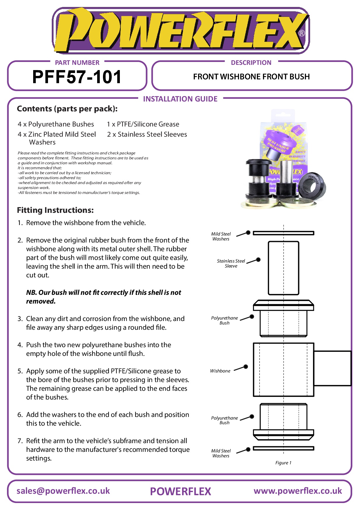 Voorste draagarm, achterste bus 911 964, 911 993, 944 inc S2 & Turbo, 968, straat