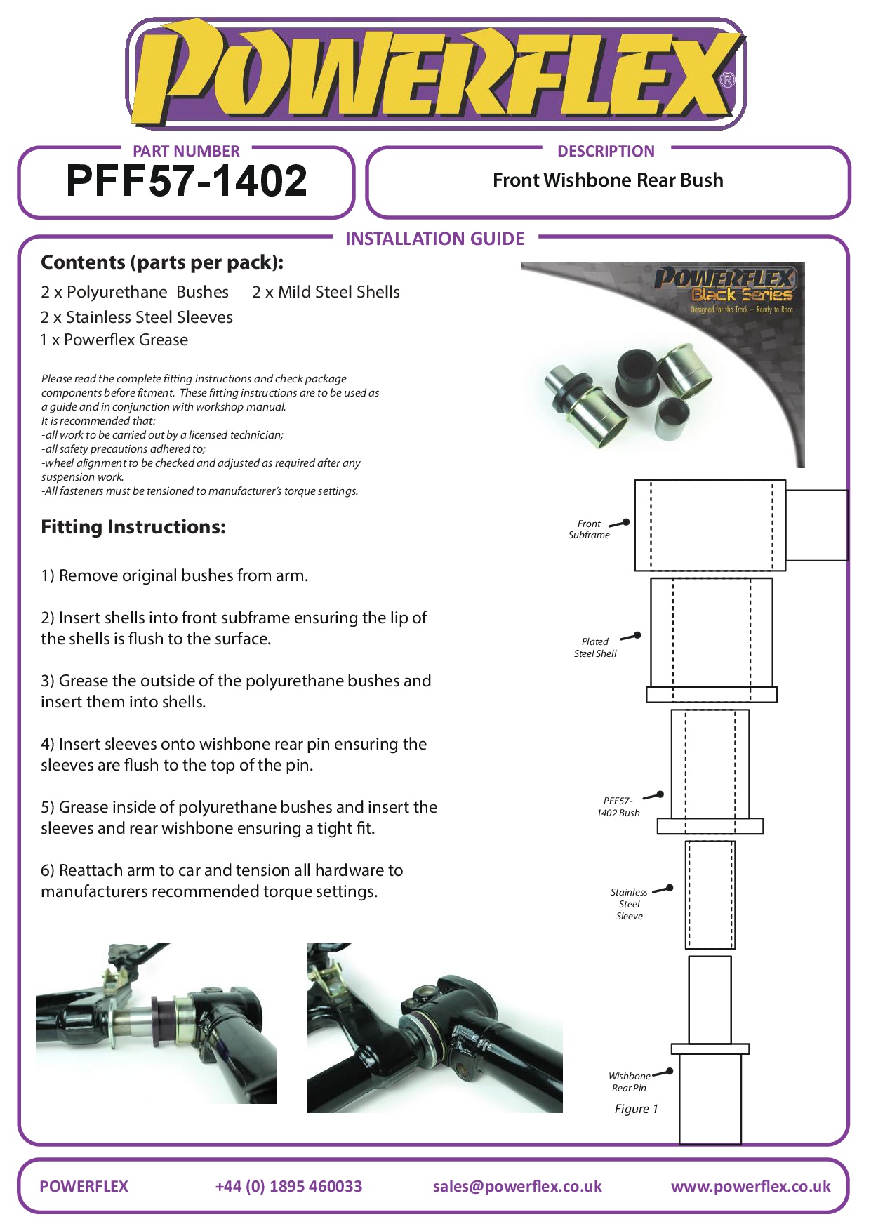 Voorste draagarm, achterste bus 911 Classic, 911 Classic, 912, 912, black