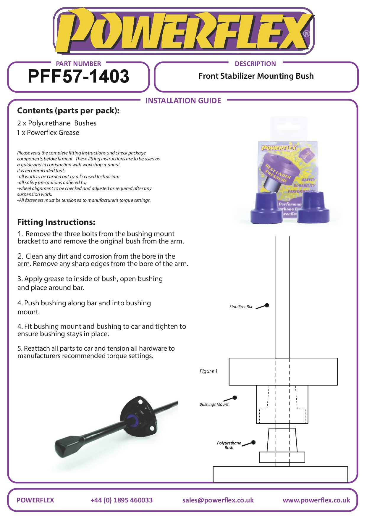Voorste stabilisatorstangbus 14 mm 911 Classic, 911 Classic, 911 Classic, 914, straat