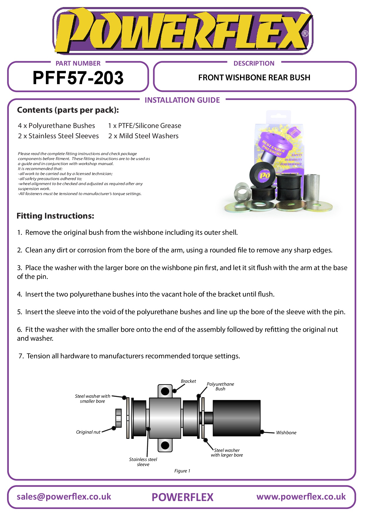 Front Wishbone Rear Bush 944 inc S2 & Turbo, 968, road