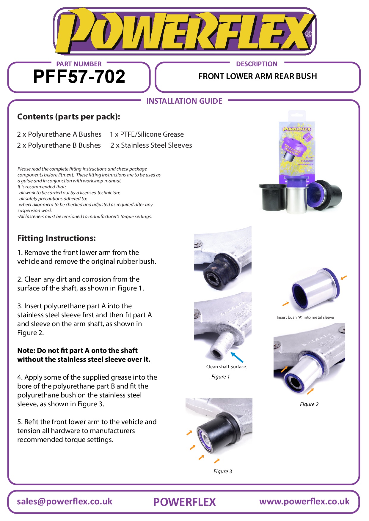 Front Lower Arm Rear Bush 928, road