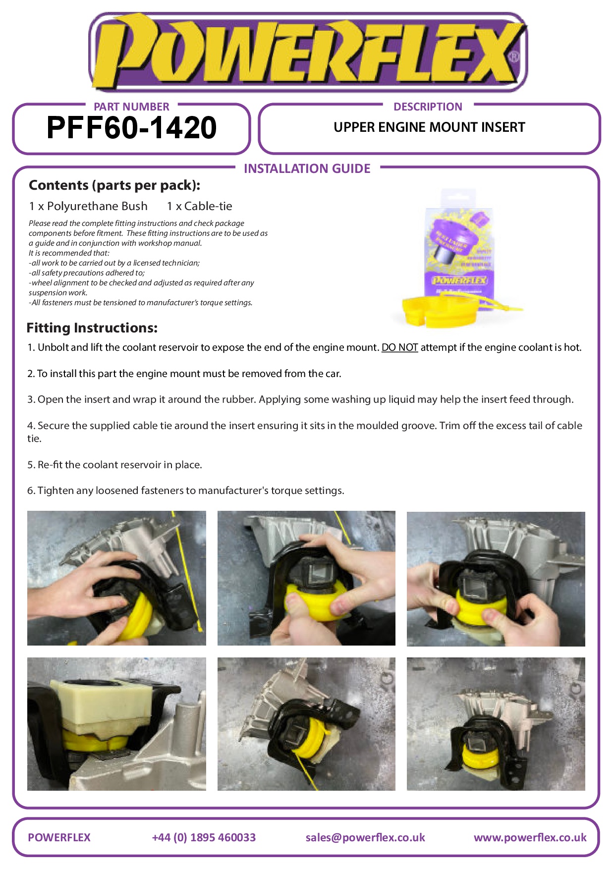 Upper Engine Mount Insert Clio Models, black