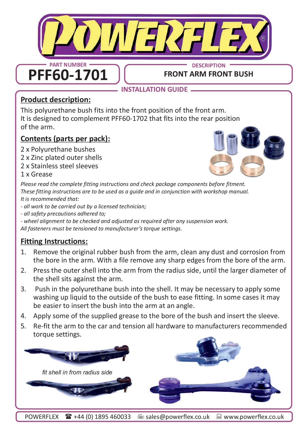 Front Arm Front Bush Fluence (2009 - ON), Megane Models, Scenic Models, black