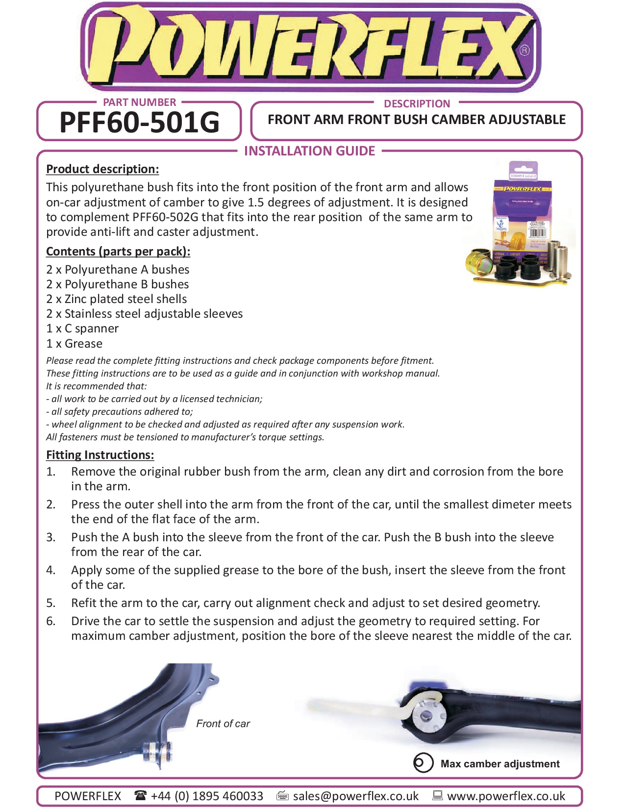 Voorste arm Voorste bush Camber verstelbaar Citan, NV250, Captur, Clio Models, Kangoo Models, Megane Models, Scenic Models, Zoe, black