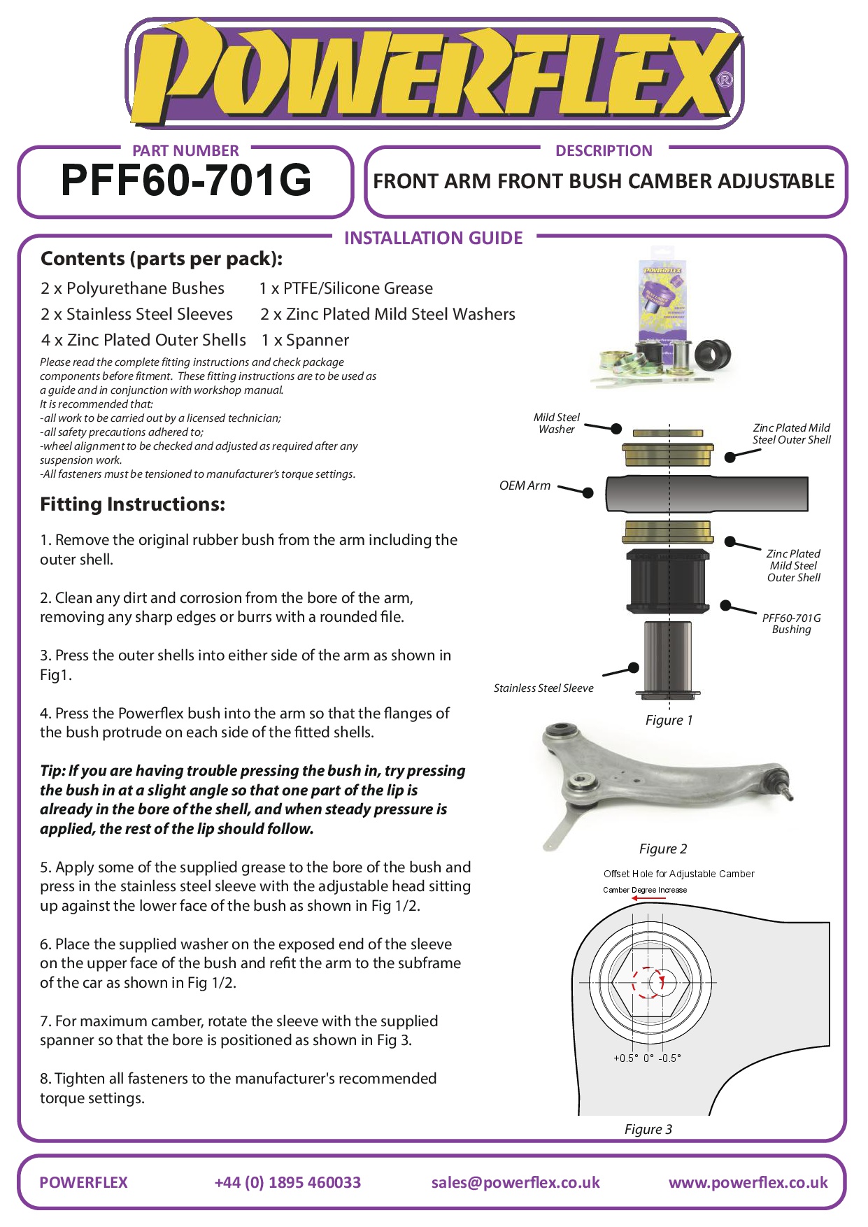 Front Arm Front Bush Camber Adjustable Megane Models, black