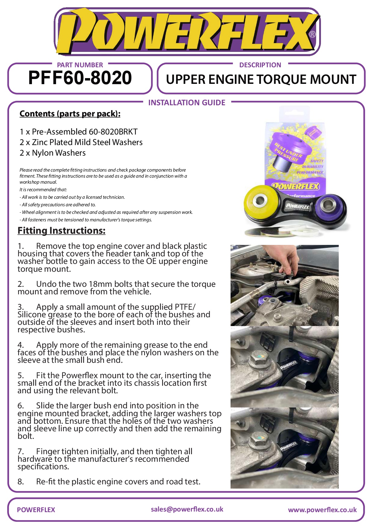 Upper Engine Torque Mount - Fast Road/Track Megane Models, Scenic Models, road