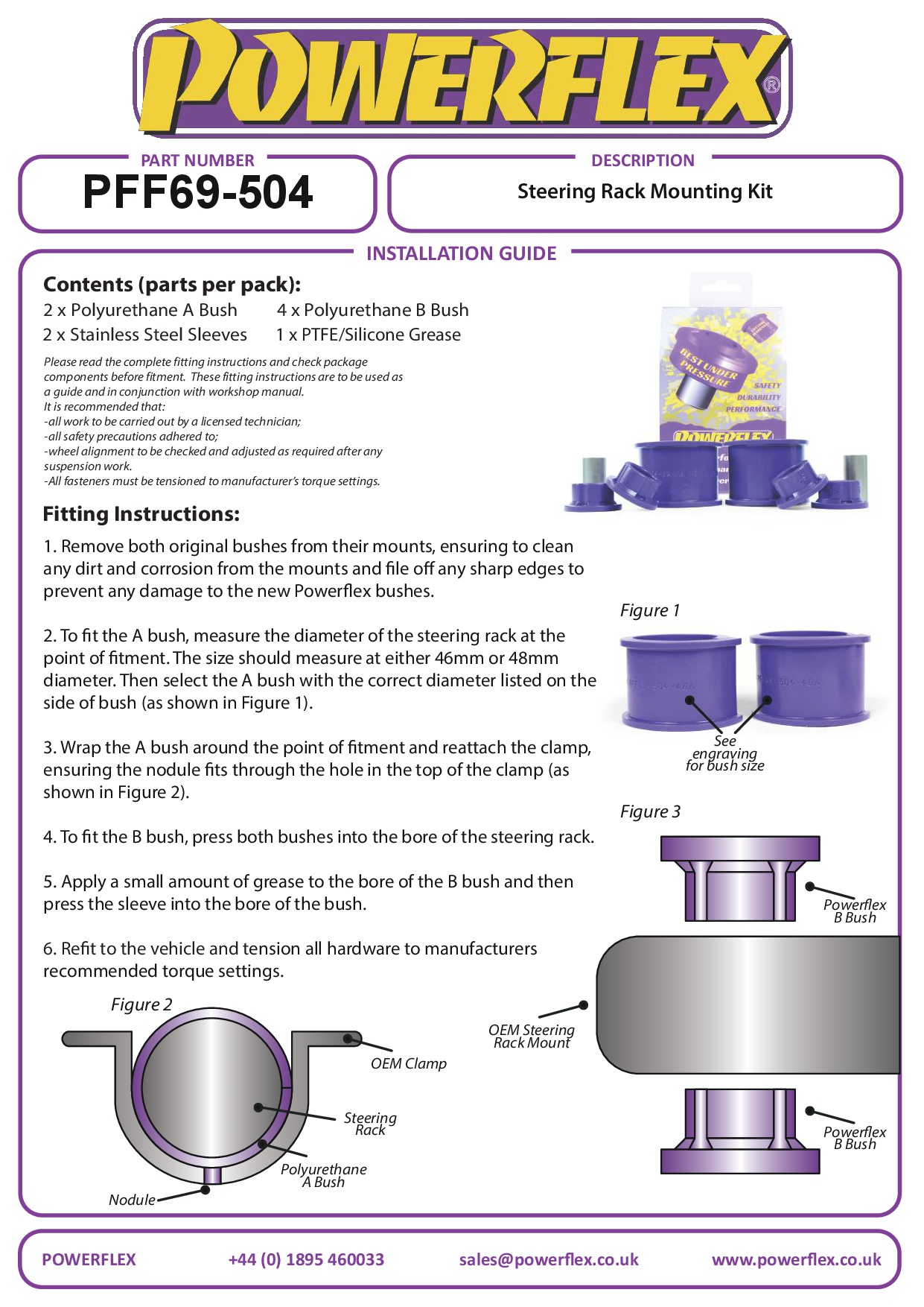Montageset voor stuurhuis Forester, Impreza, straat