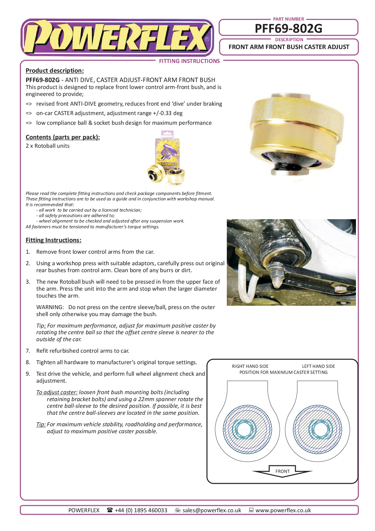 Voorste armbus voorste caster afstellen FR-S, BRZ 1st Gen, BRZ 2nd Gen, 86 / GT86, GR 86, black