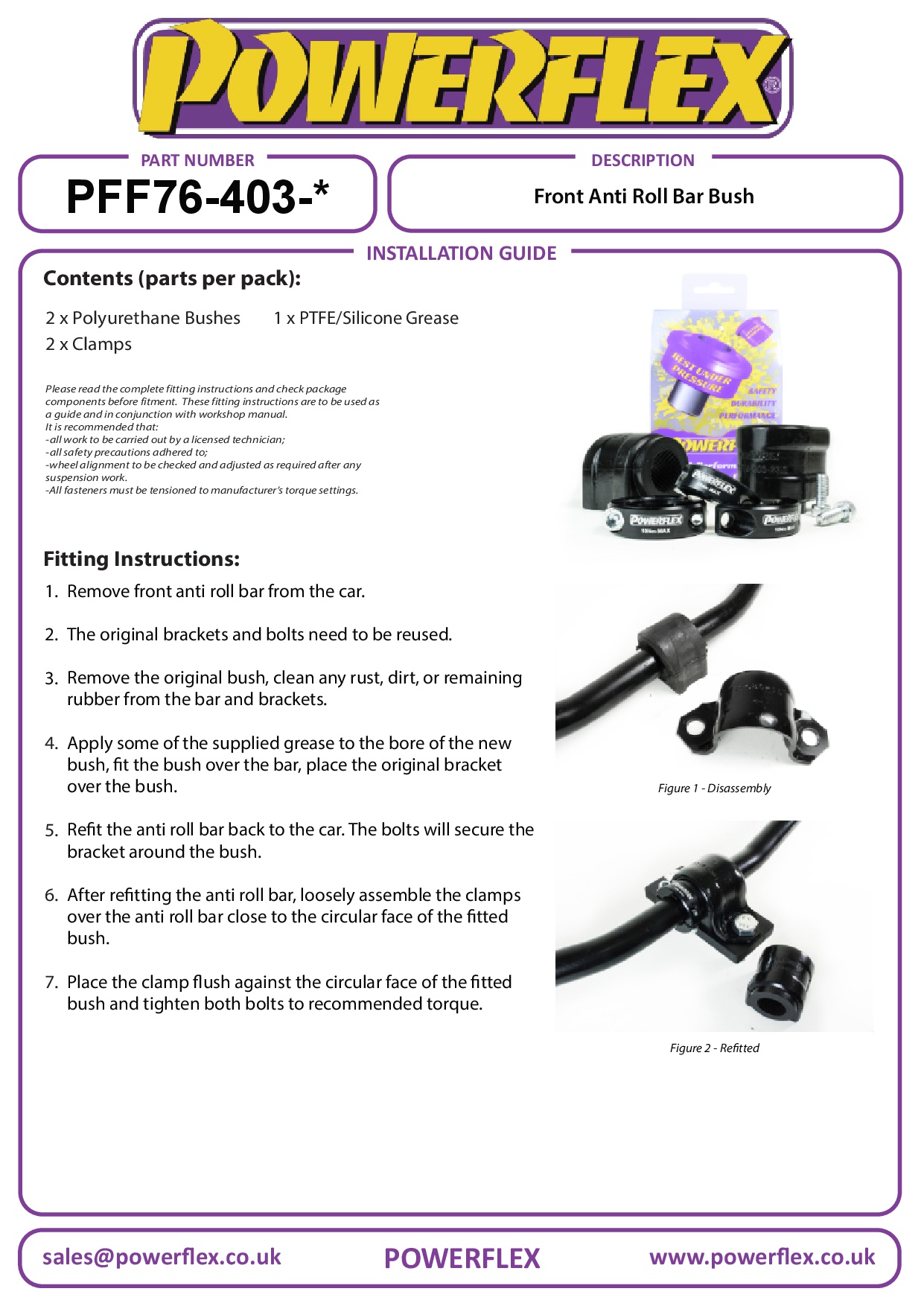 Front Anti-Roll Bar Bush 23.2 mm GR Yaris (2020-2024), black