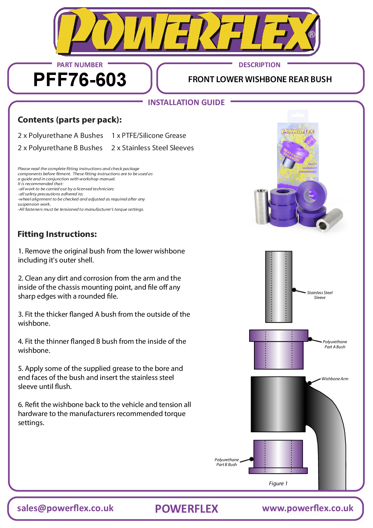 Front Lower Wishbone Rear Bush Supra Mk4 JZA80, road