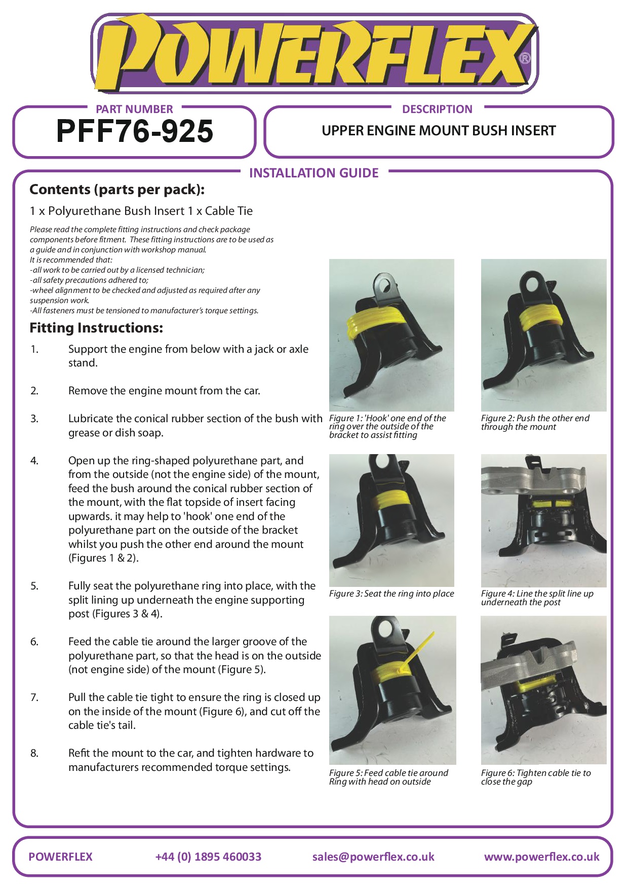 Inzetstuk bovenste motorsteun GR Yaris (2020-2024), straat