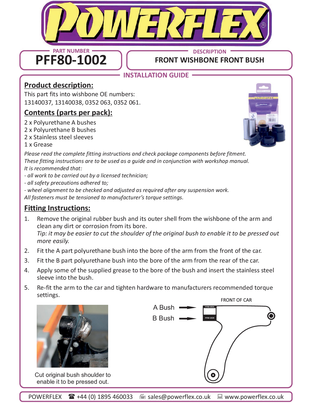 Voorste draagarm voorste bus Corsa Models, MERIVA MODELS, black