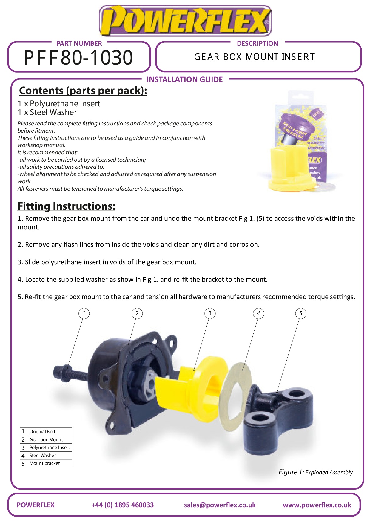 Gearbox Mount Insert (Diesel) MERIVA MODELS, road