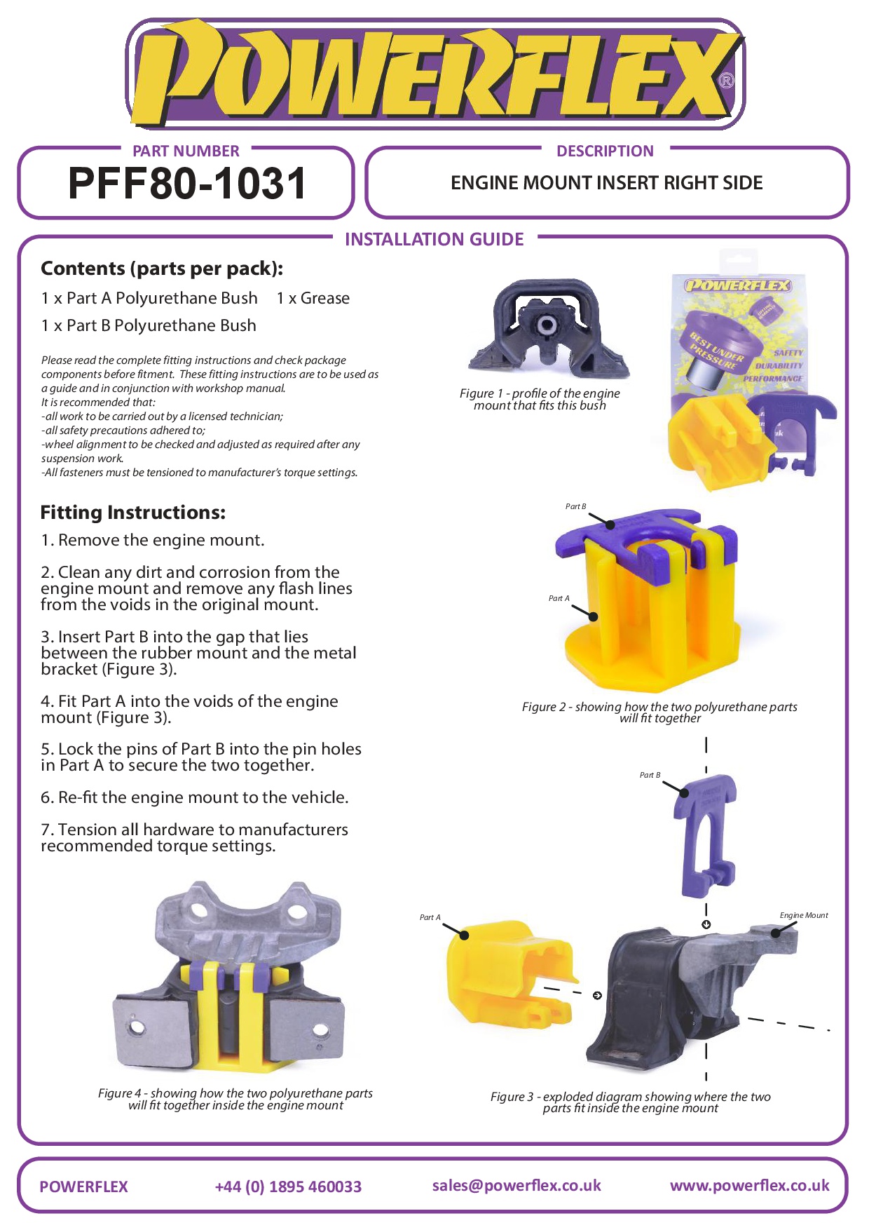 Engine Mount Insert Right Side Corsa Models, MERIVA MODELS, black