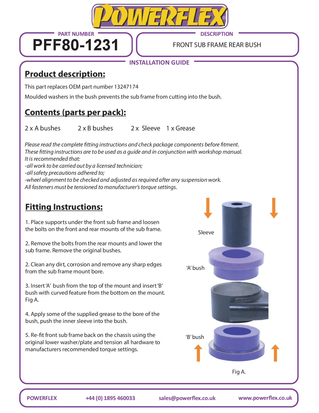 Voorste subframe achterste bus 9-3, Vectra C (2002-2008), black