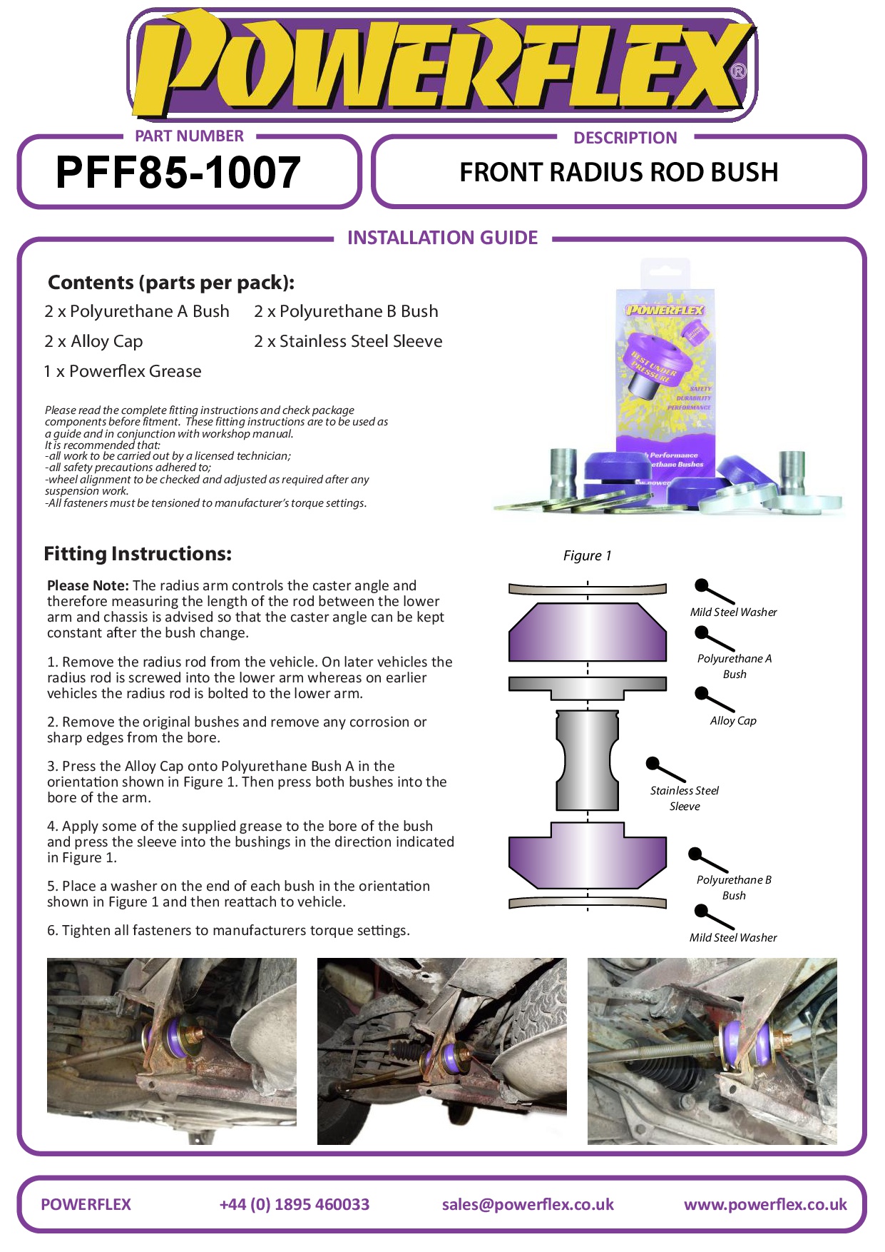 Front Radius Rod Bush Transporter Models, heritage