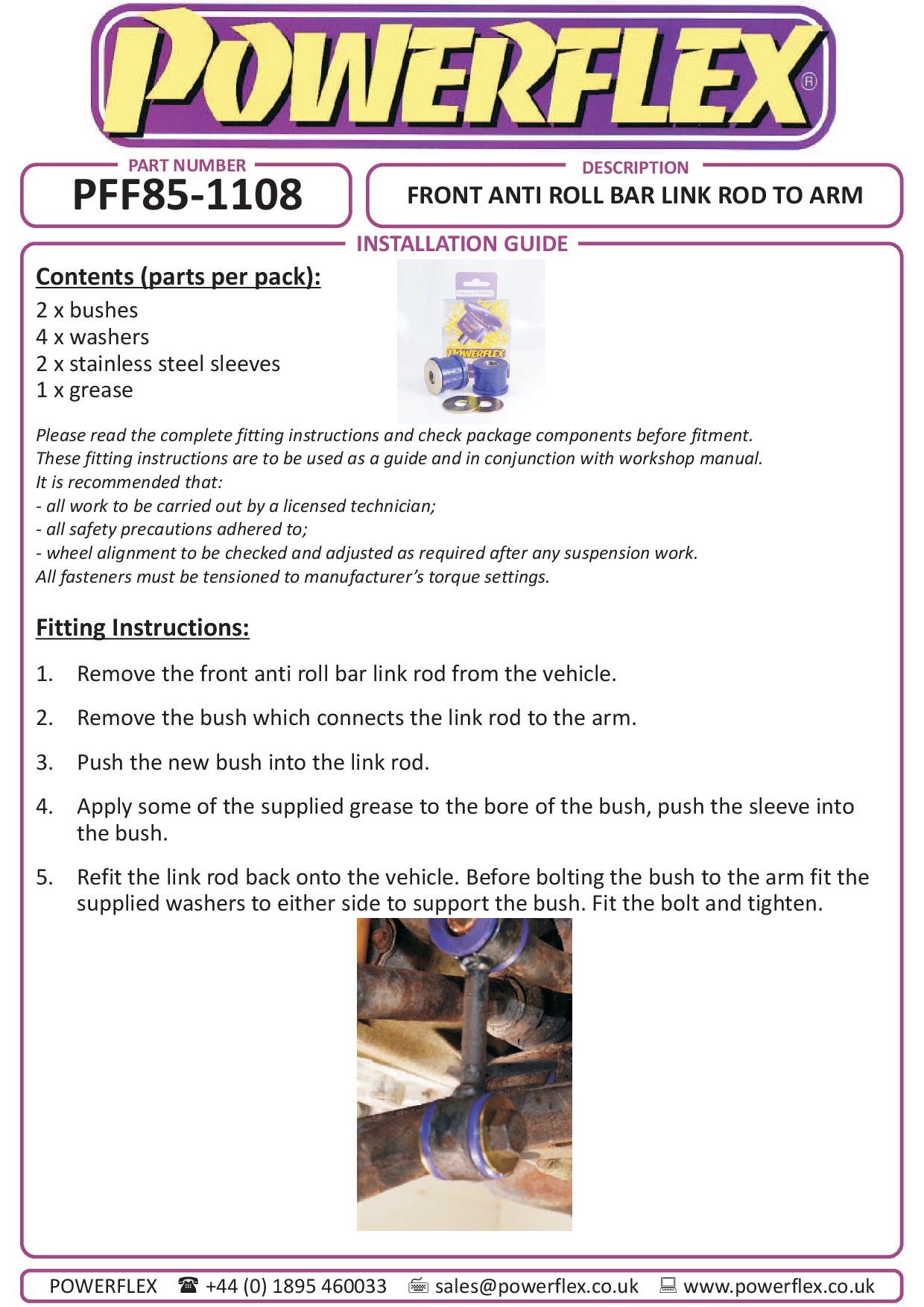 Front Anti Roll Bar Link Rod To Arm Bush Transporter Models, heritage