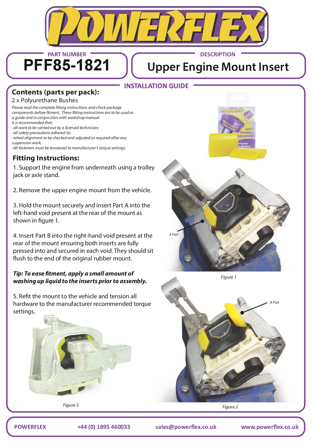 Inzetstuk bovenste motorsteun, 3 cilinders en diesel A1 / S1, Arona, Ibiza Models, Kamiq, Scala, Polo, straat