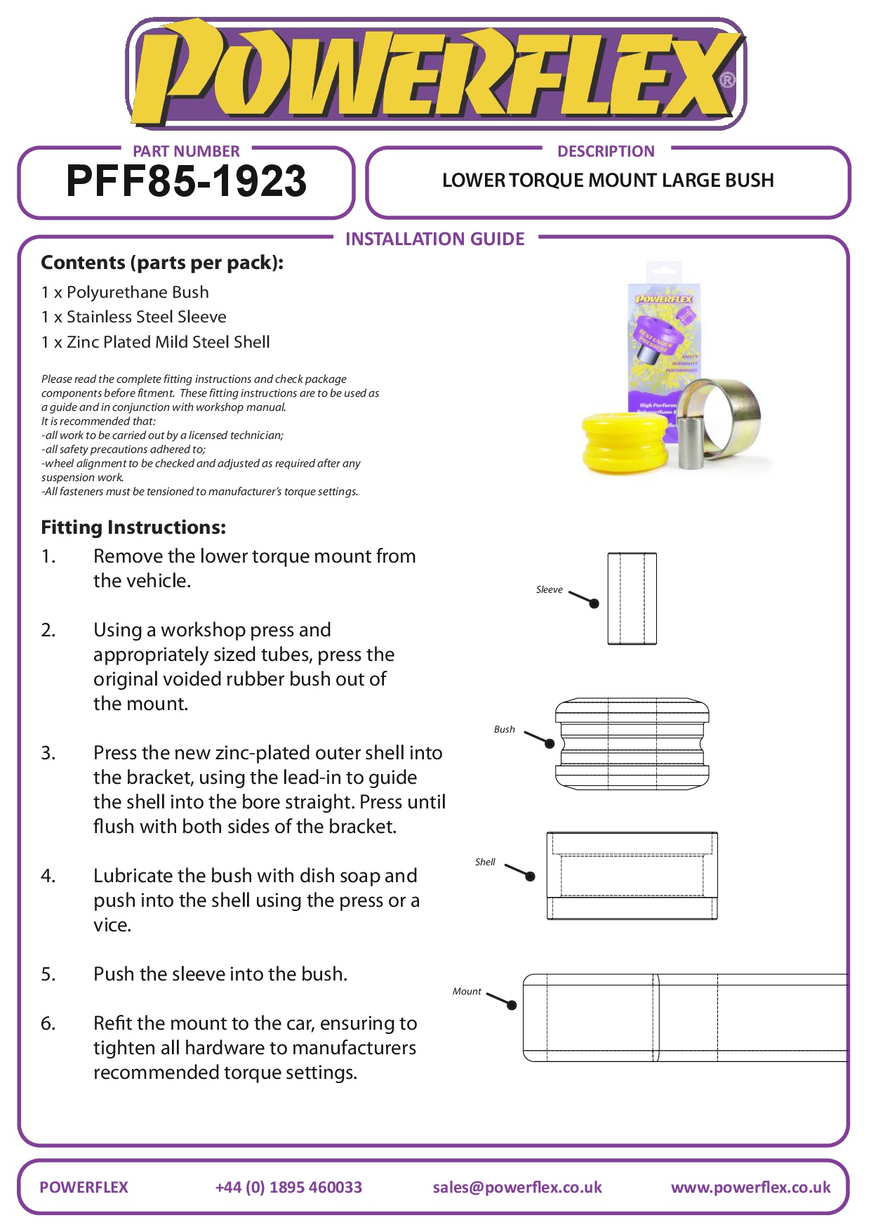 Lower Torque Mount Large Bush (Motorsport) Citigo, Up! inc. GTI, black