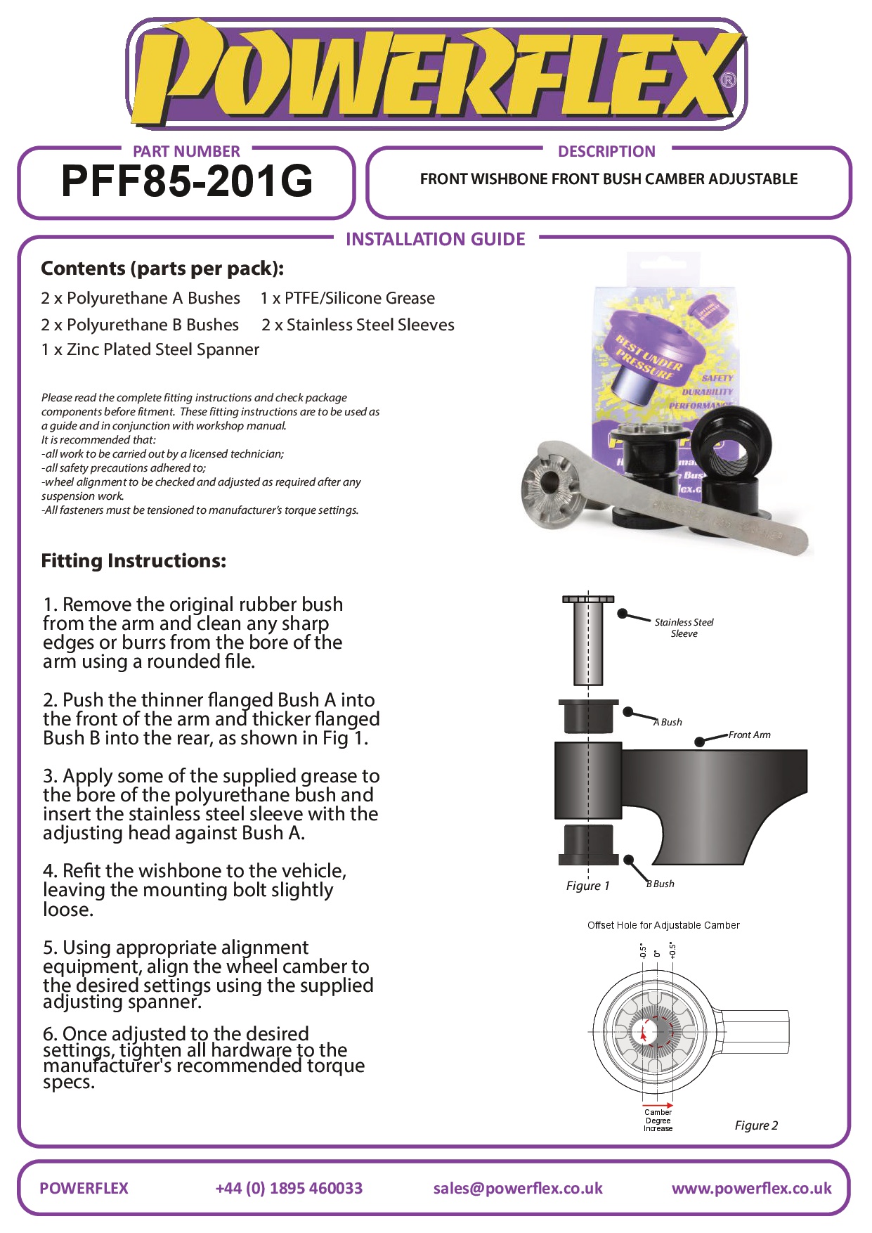 Front Wishbone Front Bush 30mm Camber Adjustable A1 / S1, A3 / S3 / RS3, TT Models, Arona, Cordoba Models, Ibiza Models, Leon Models, Mii, Toledo Models, Citigo, Fabia Models, Kamiq, Octavia, Rapid, Roomster Models, Scala, Beetle Models, Bora Models, Cadd