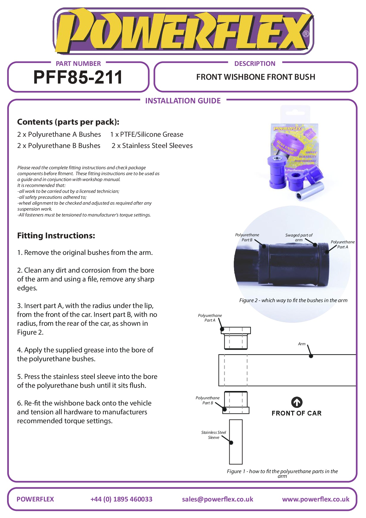Front Wishbone Inner Bush 924 and S, Caddy Models, Golf, Jetta Models, Scirocco Models, road