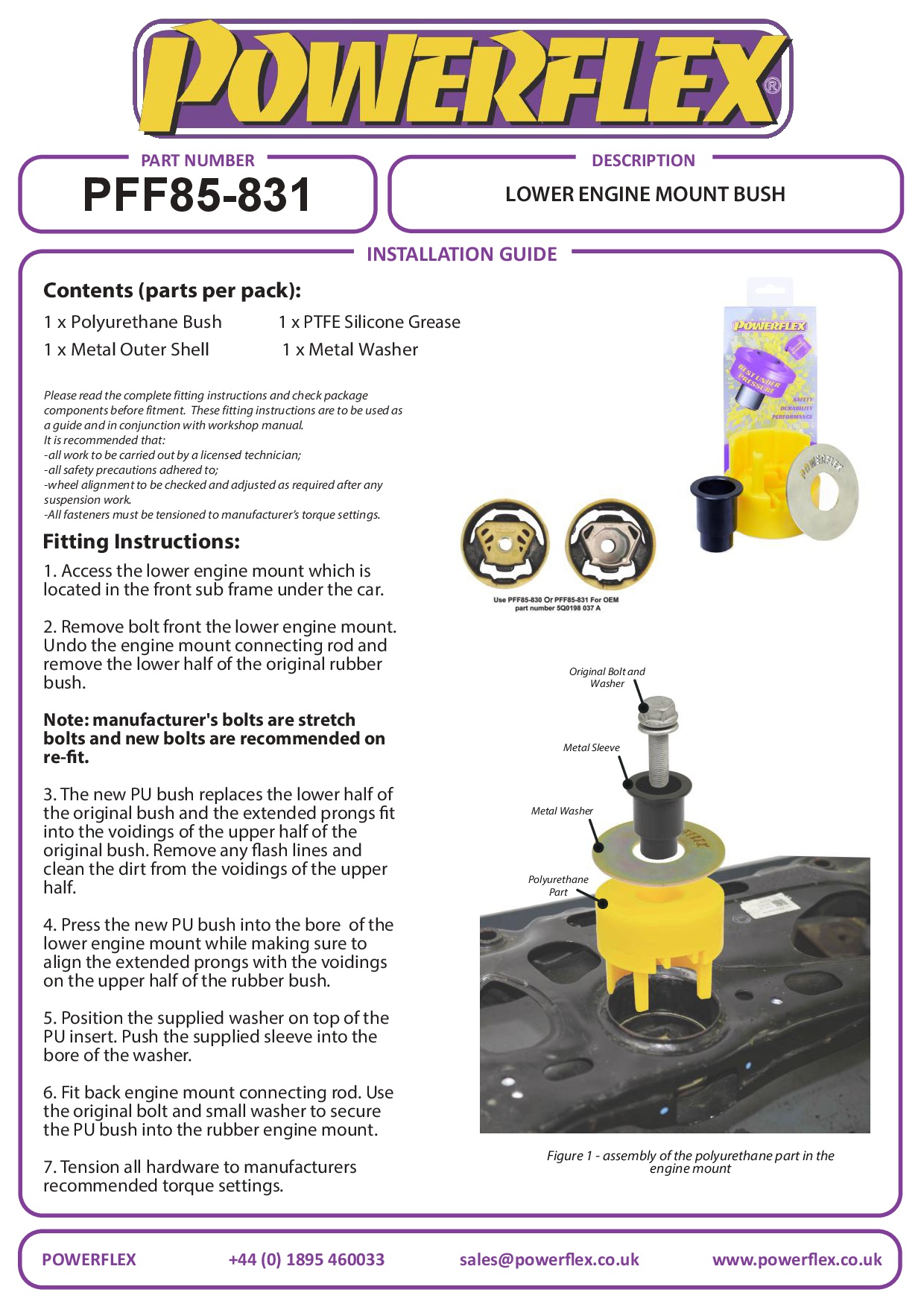 Front Lower Engine Mount Hybrid Bush (Large) - Road A3 / S3 / RS3, Q2, Q3 / RSQ3, TT Models, Transit, Cupra Formentor (2020 on), Leon Models, Tarraco, Karoq, Kodiaq, Octavia, Superb Models, Caddy Models, Golf, Jetta Models, Passat Models, T-Roc, Tiguan Mo