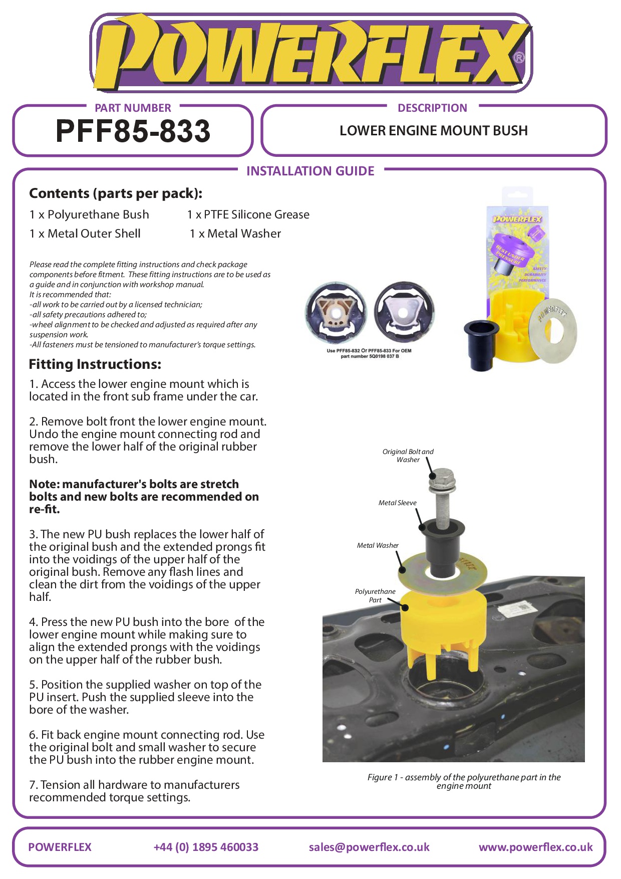 Front Lower Engine Mount Hybrid Bush (Large) - Road A3 / S3 / RS3, Q2, Q3 / RSQ3, TT Models, Transit, Cupra Formentor (2020 on), Leon Models, Tarraco, Karoq, Kodiaq, Octavia, Superb Models, Caddy Models, Golf, Jetta Models, T-Roc, Tiguan Models, Touran Mo