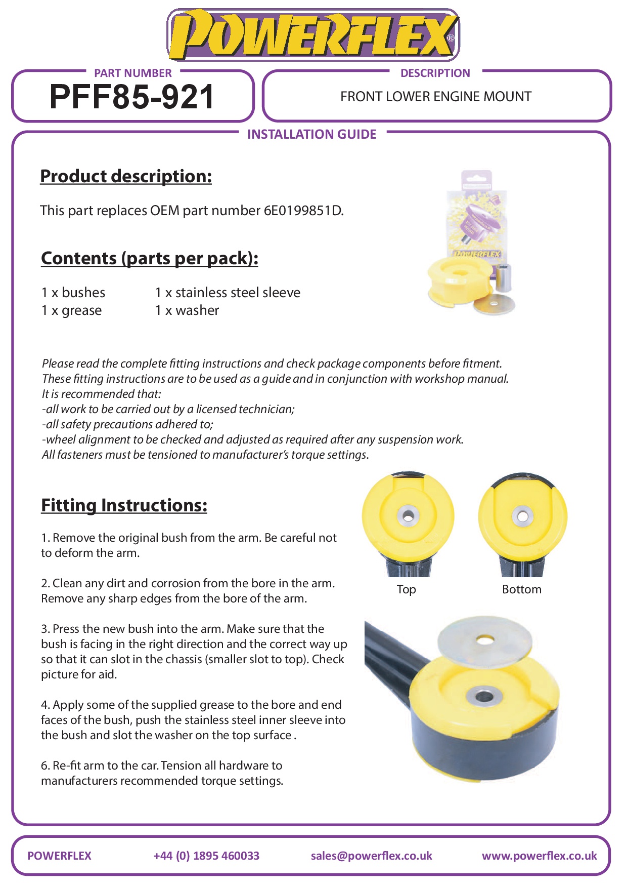Lower Engine Mount Large Bush - Fast Road Lupo, road