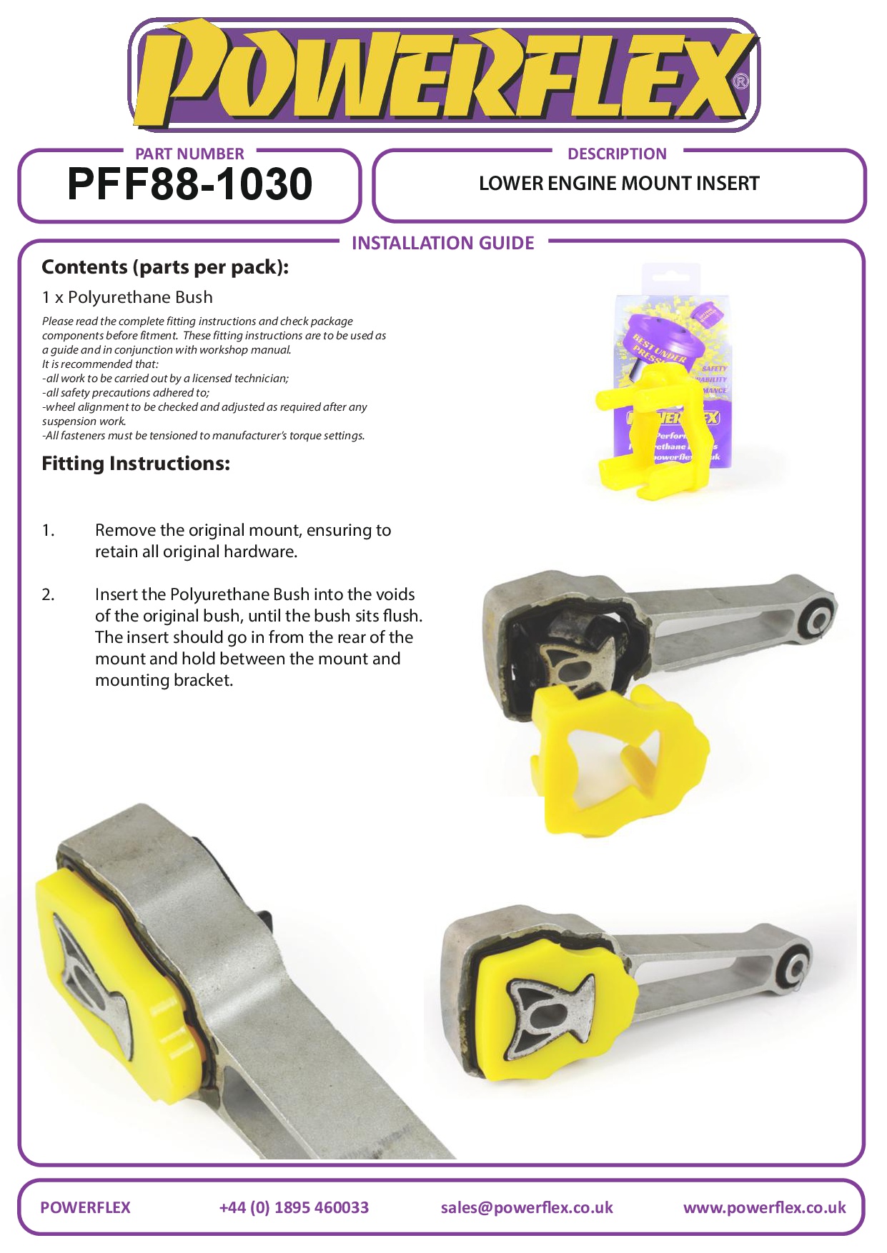 Inzetstuk bovenste koppelstang Mondeo Models, S-Max Models, Discovery, S60 2WD, S60 AWD, S80, V60 inc R, V70, XC60, black