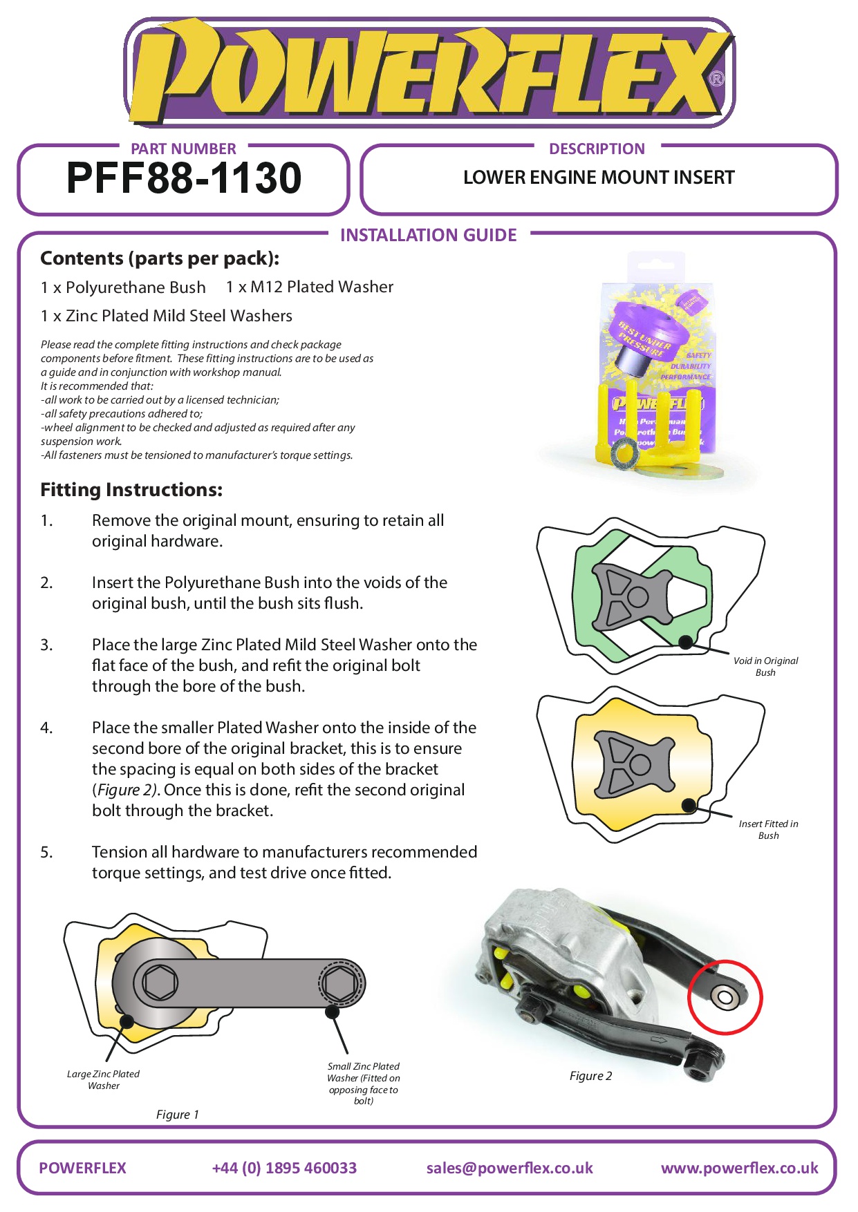 Onderste inzetstuk voor motorsteun Mondeo Models, S-Max Models, Discovery, S60 2WD, S60 AWD, S80, V60 inc R, V70, XC60, XC70 P3, black
