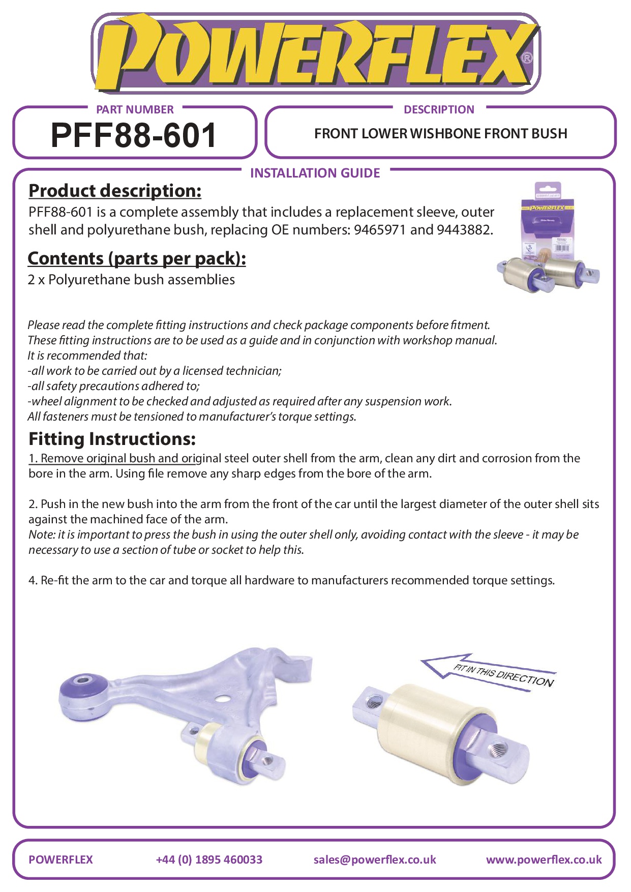 Voorste draagarm voorste bus S60, S60 AWD, XC70 P2 (2002 - 2007), straat