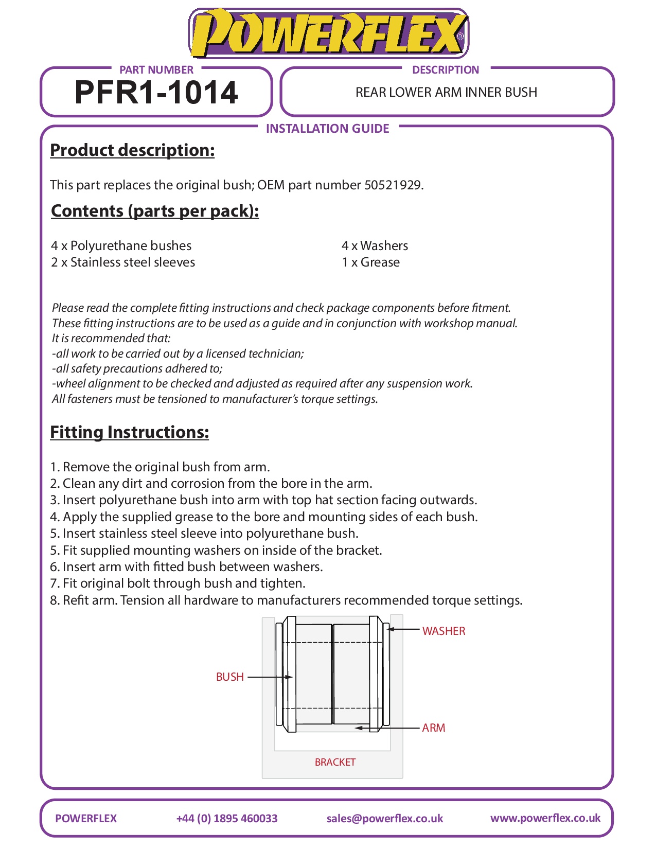 Rear Upper Arm Inner Bush Giulietta 940, road