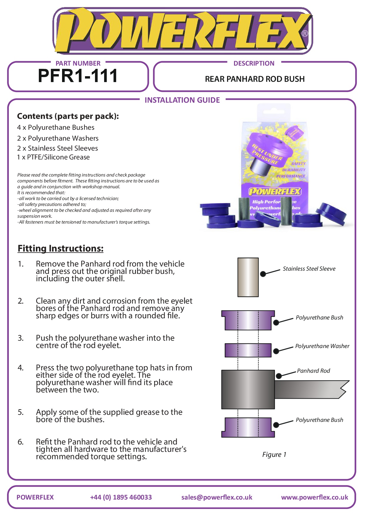 Rear Panhard Rod Bush Alfasud inc Sprint, black