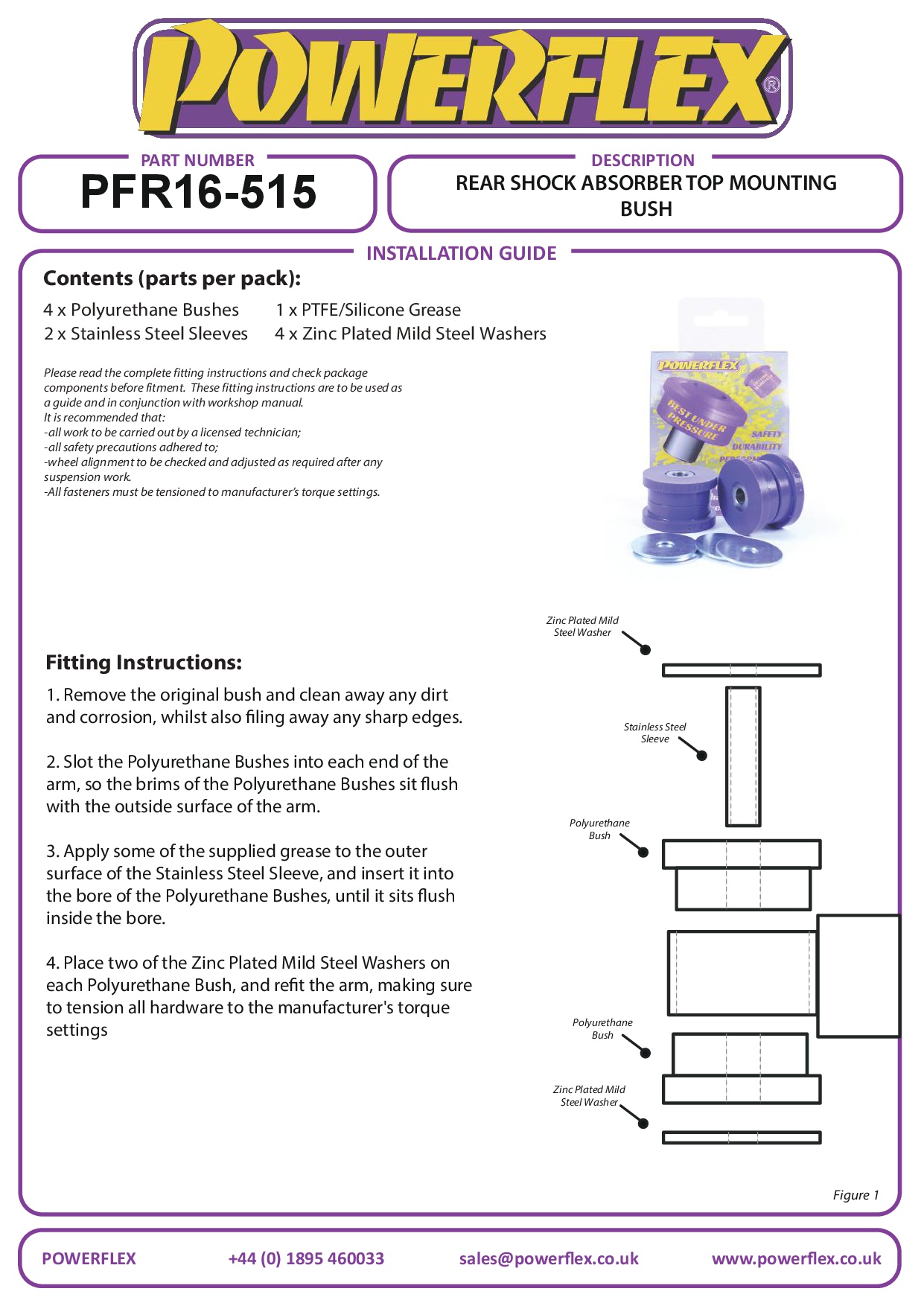 Rear Shock Absorber Top Mounting Bush 500 Models, road