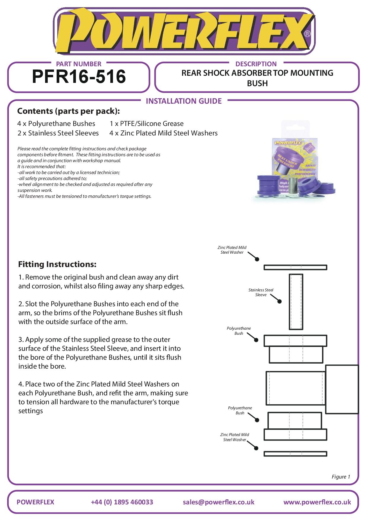 Achterschokdemper bovenste montagebus 500 Models, straat