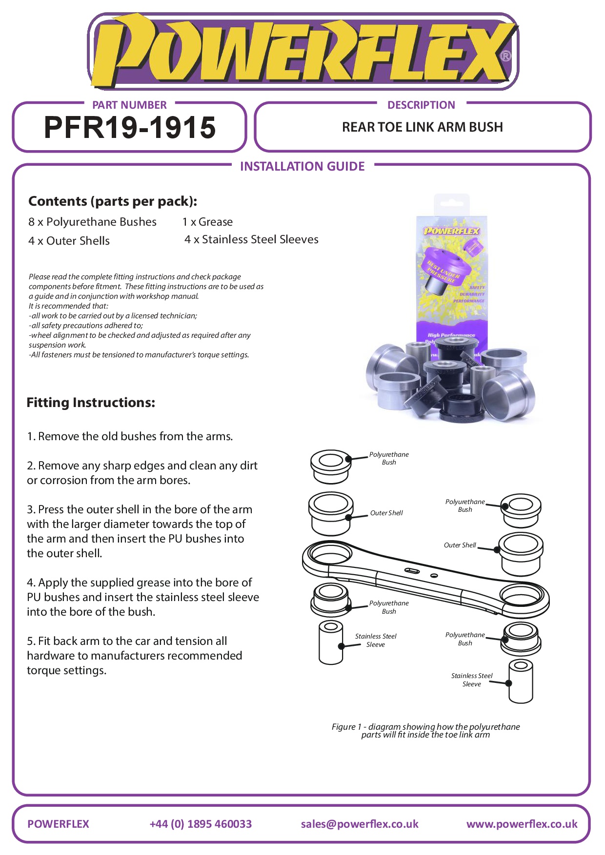 Achterste spoorverbindingsarmbus Mondeo Models, S-Max Models, S60 2WD, S60 AWD, S80, V60 inc R, V70, XC60, XC70 P3, black
