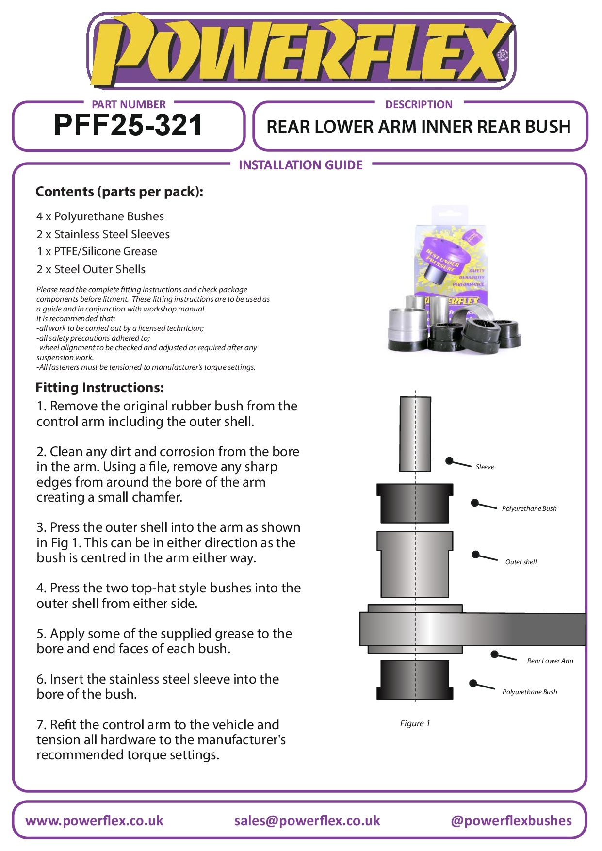 Achterste onderarm binnenste achterbus 14 mm Civic Models, CR-V Models, Element, Integra Models, black