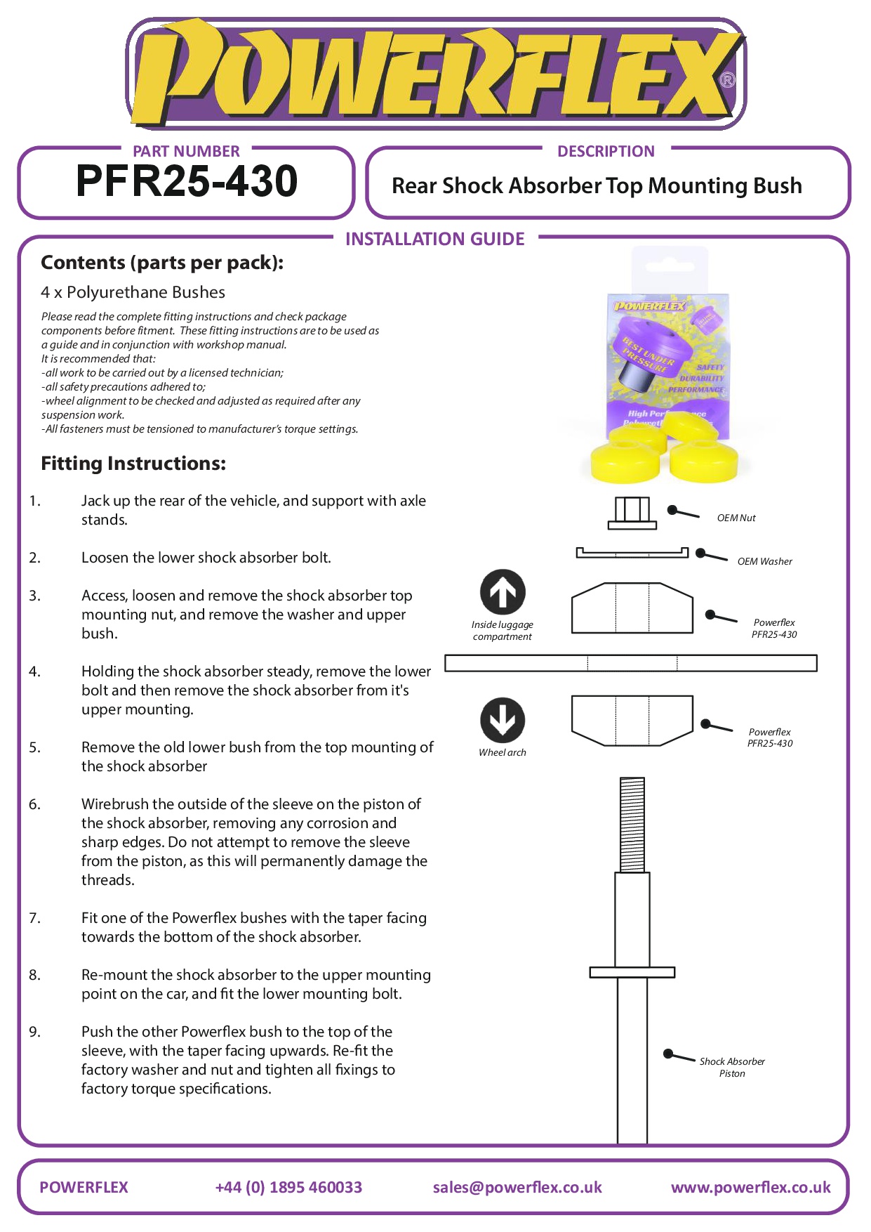 Rear Shock Absorber Top Mounting Bush CR-Z, Insight ZE2, Insight ZE3, Jazz / Fit Models, road
