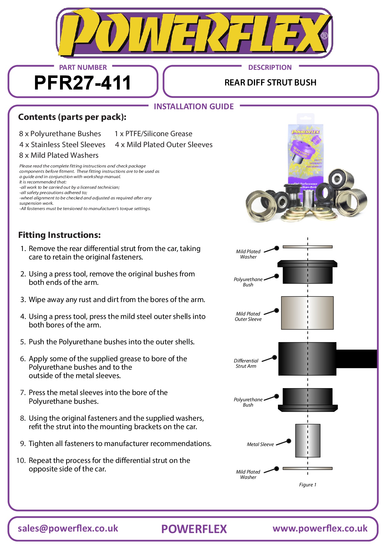 Strutbus achterdiff XJ40, XJ6, XJ6R - X300 & X306, straat