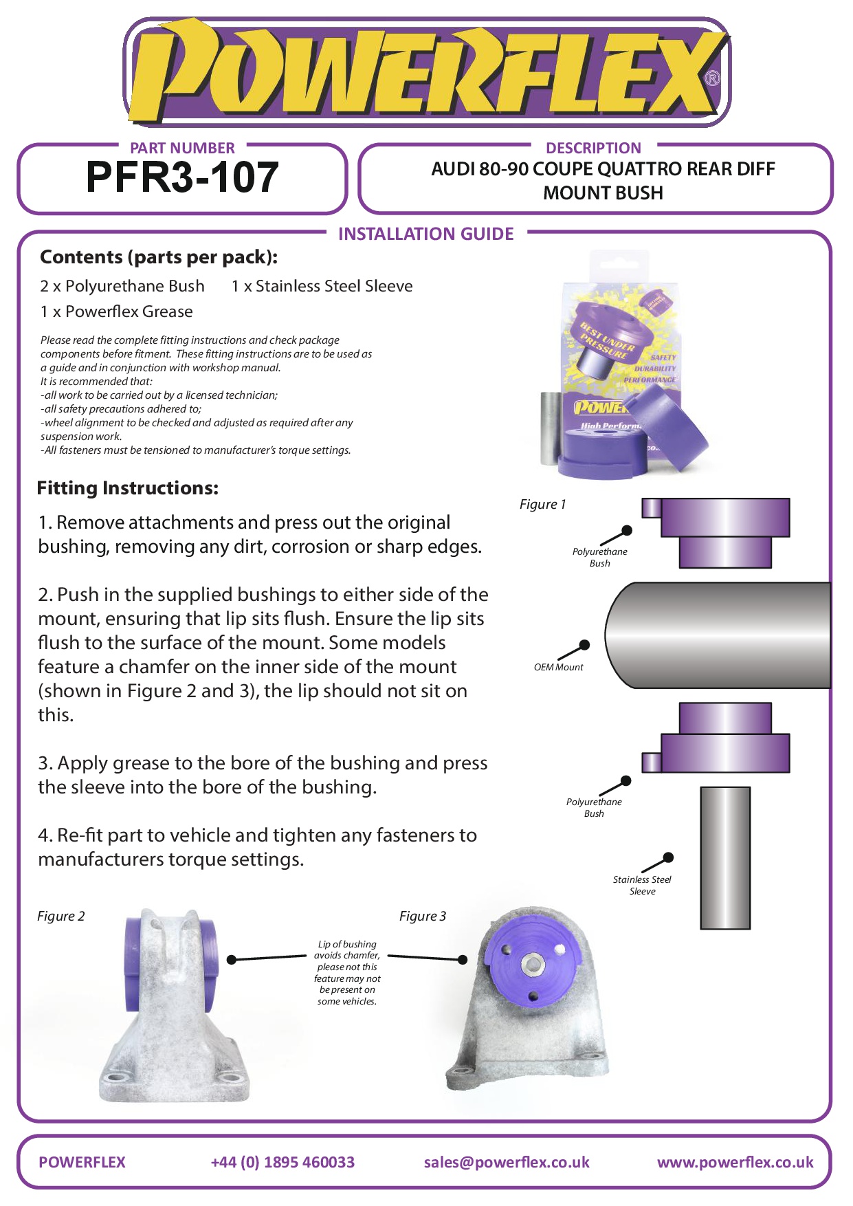 Achterdifferentieelbevestiging 80 / 90 - inc S2/RS2 & Quattro, heritage