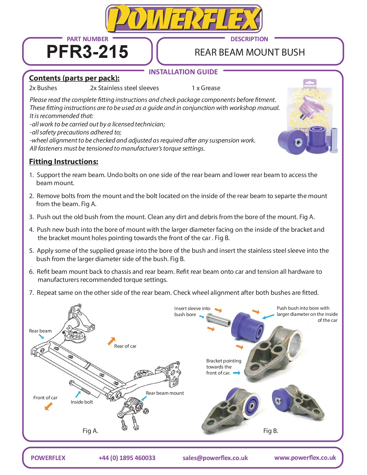 Bevestigingsbus op de achterbalk A6 / S6 / RS6, Superb Models, Passat Models, black