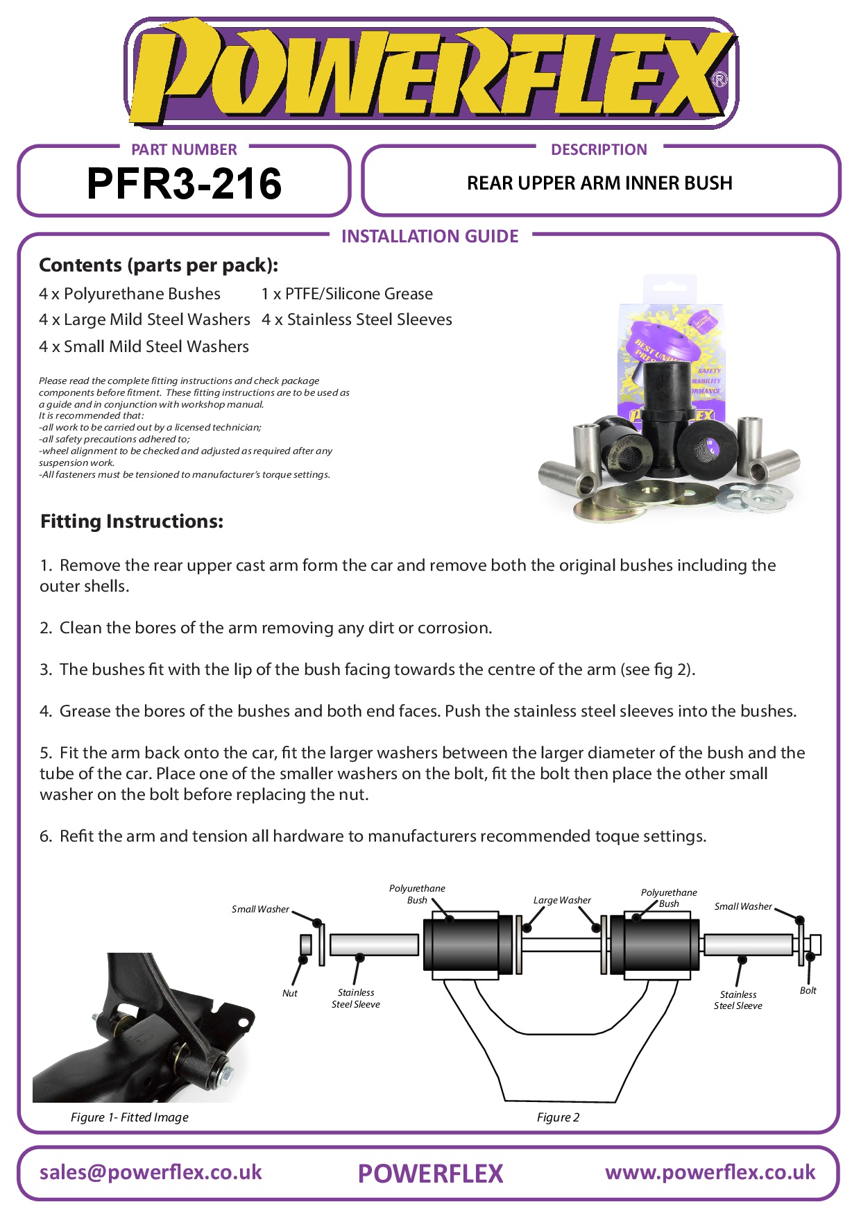 Binnenbus achterste bovenarm (gegoten arm) A4 / S4 / RS4, black